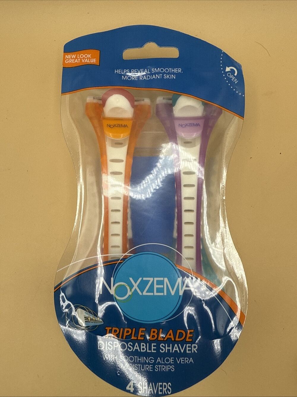 Noxzema Triple Blade Disposable Shavers Aloe Vera Moisture Strips Razors Pack